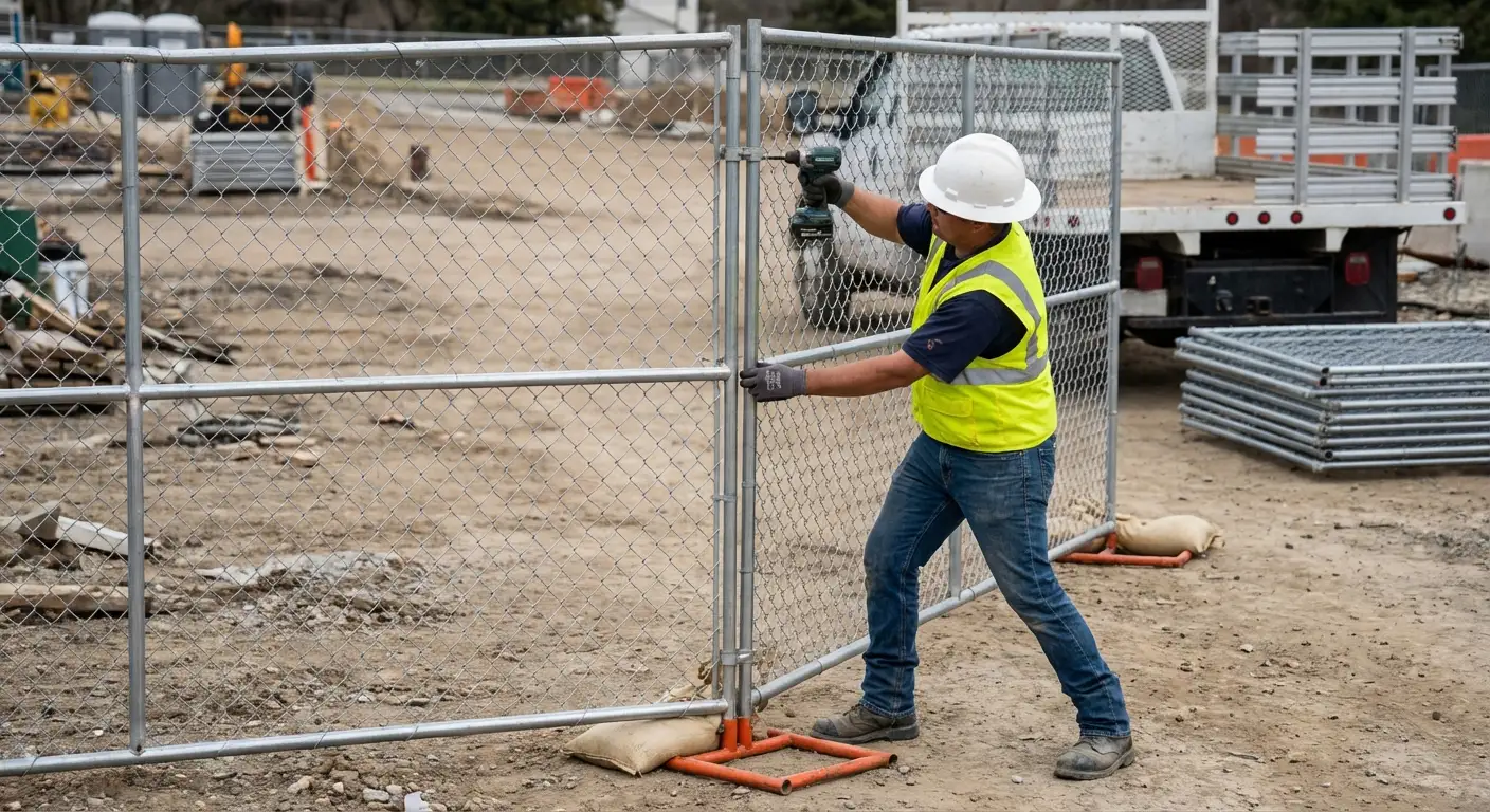 Modular fence reconfiguration system in action in North Bergen, NJ