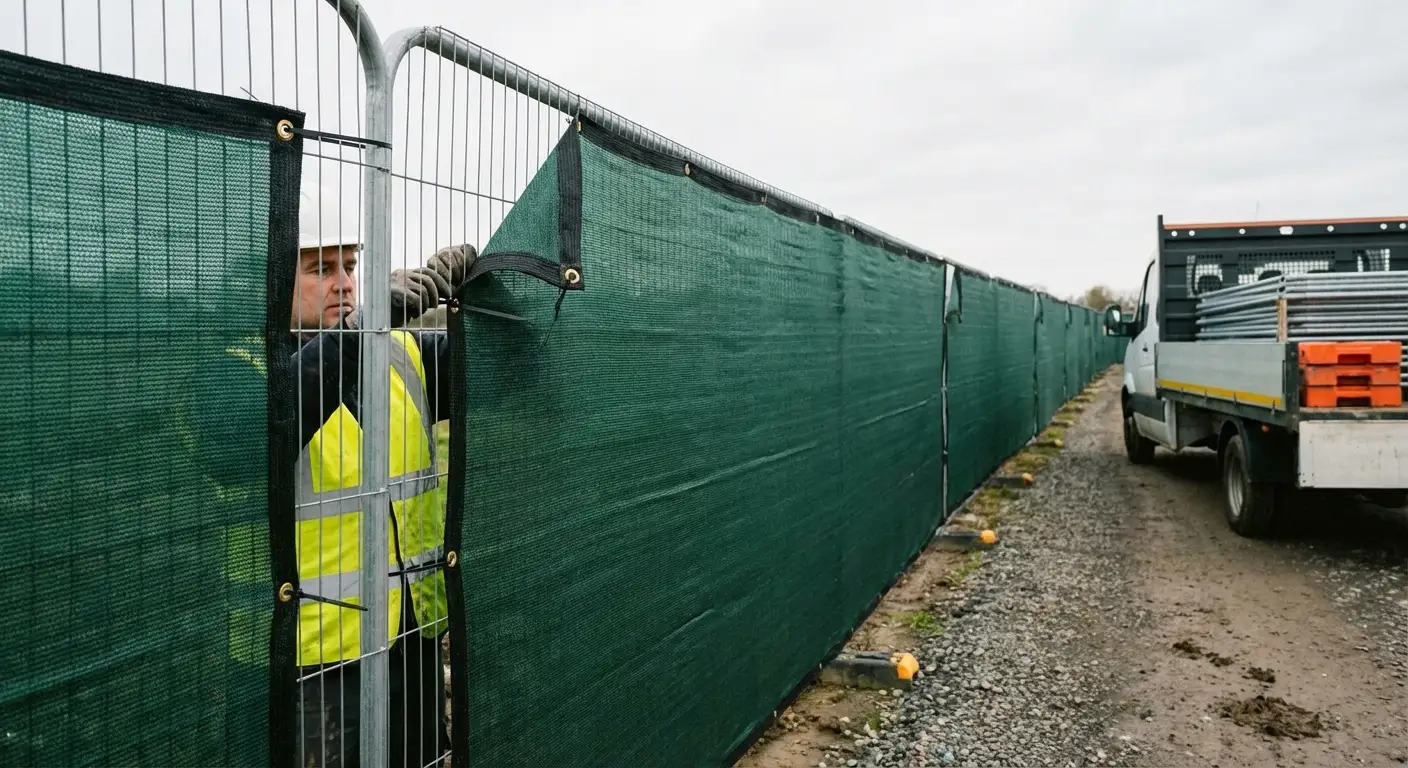 High security temporary fencing perimeter in North Bergen, NJ