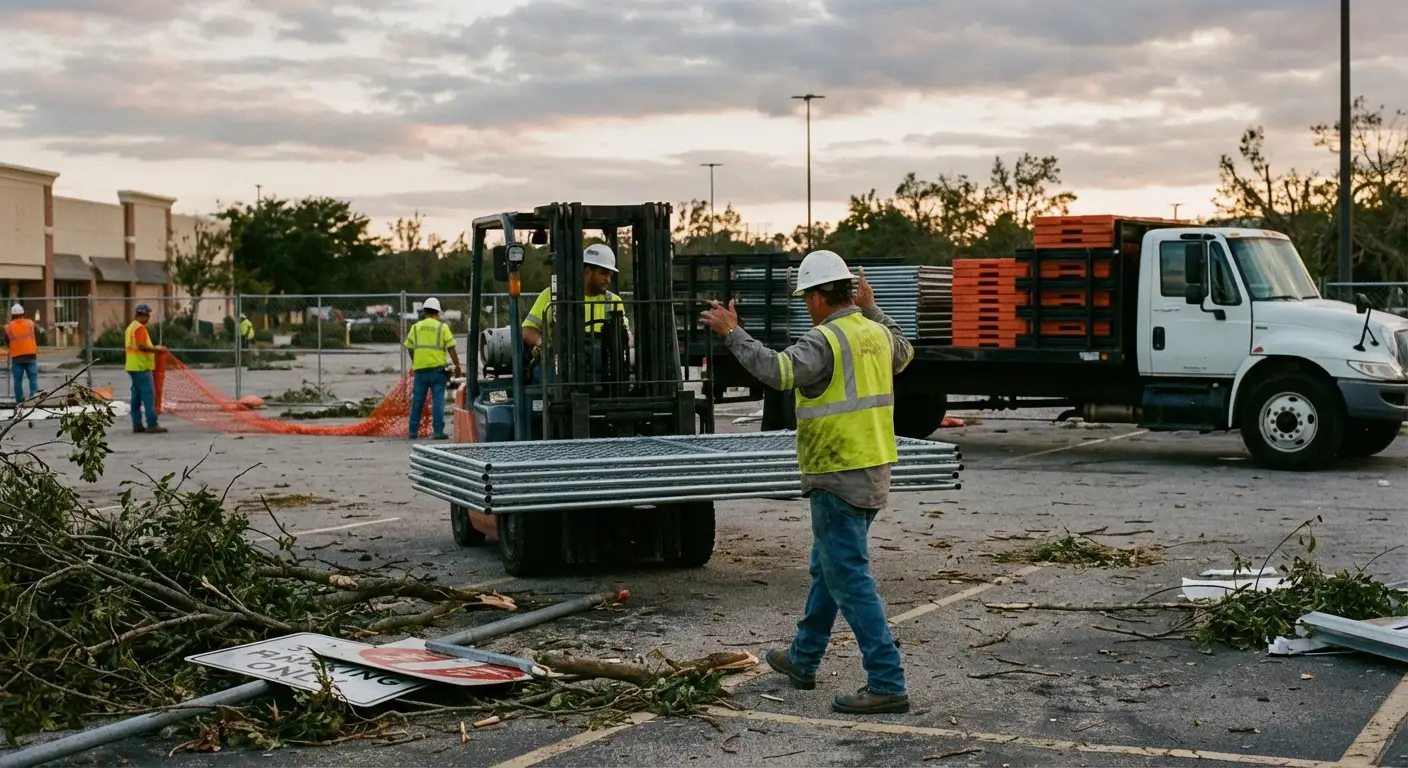 Emergency fencing deployment in North Bergen, NJ