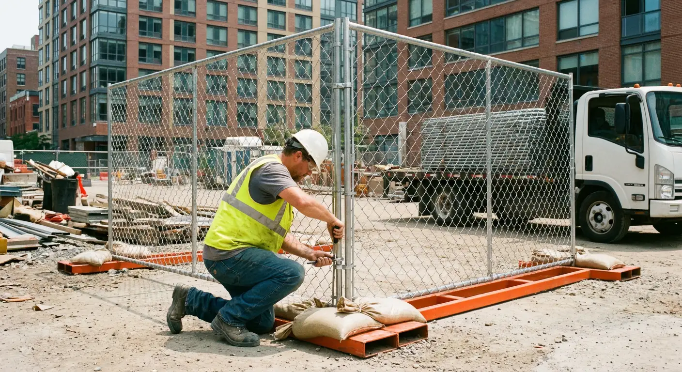 Temporary fence rental services in North North Bergen