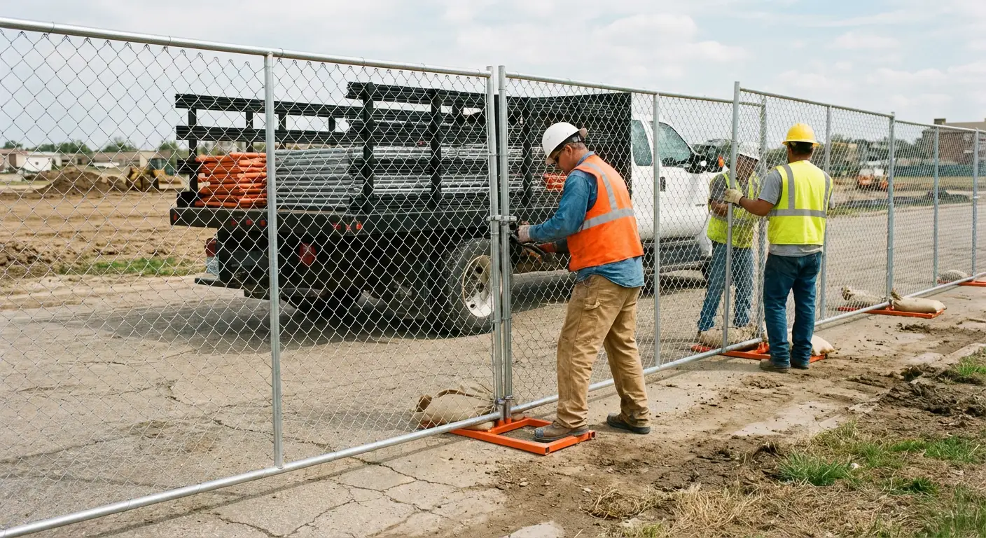 Temporary fencing deployment in North Bergen, NJ