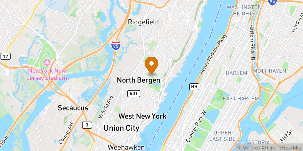  neighborhood map in North Bergen, NJ