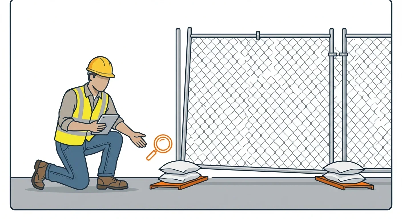 Diagram showing causes of temporary fence instability in North Bergen, NJ