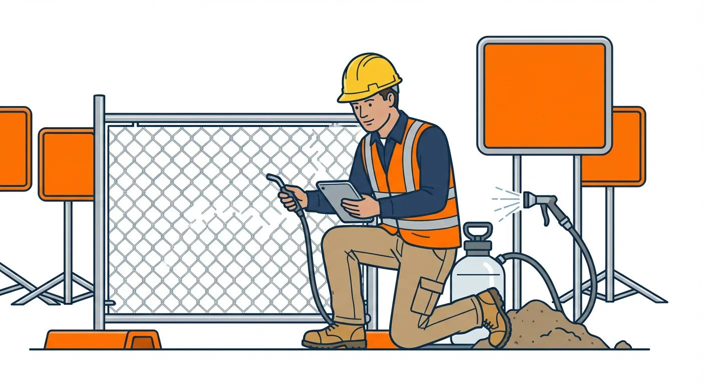 SWPPP Dust Compliance Warning Signs Infographic in North Bergen, NJ