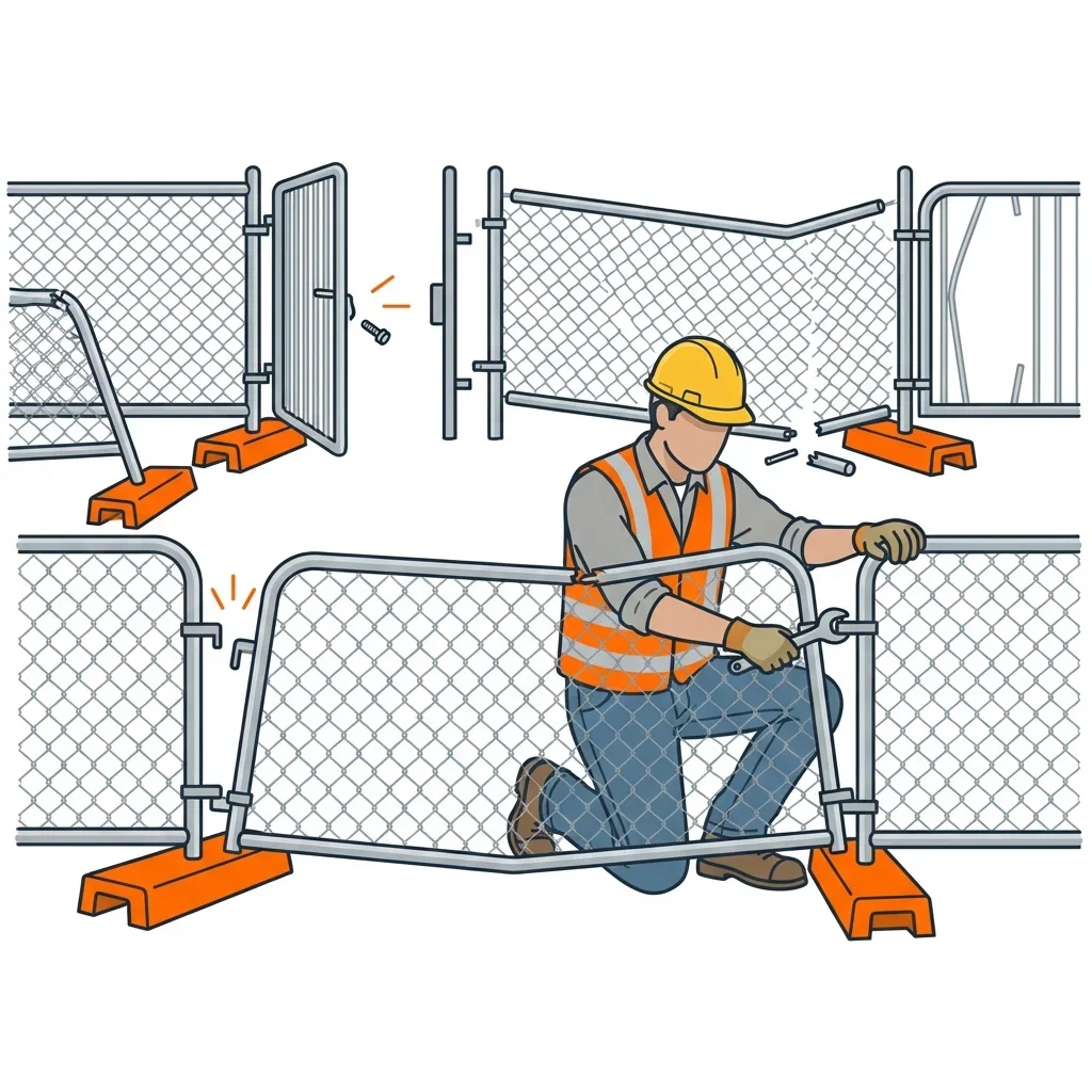 Diagram showing crowd control failure points and safety zones in North Bergen, NJ