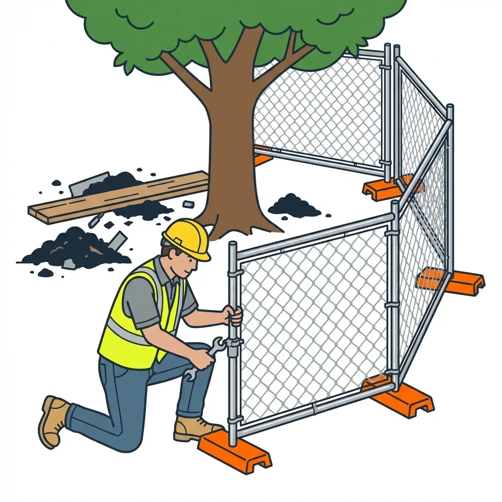 Infographic detailing common tree protection violations and prevention in North Bergen, NJ